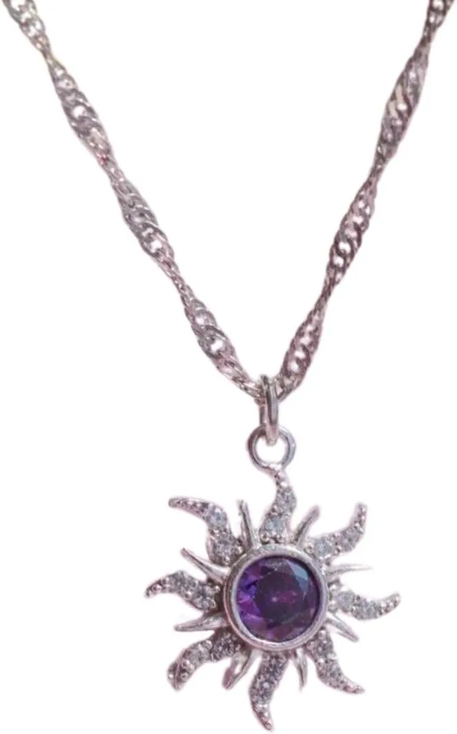 Rapunzel Minimal Purple Sun Vol 2 Necklace, Princess Jewelry