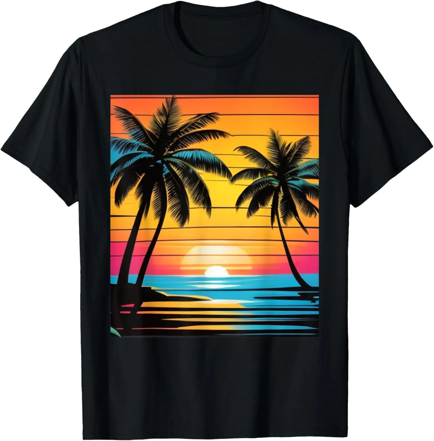 Retro Vintage Sunset For Summer Lover T-Shirt