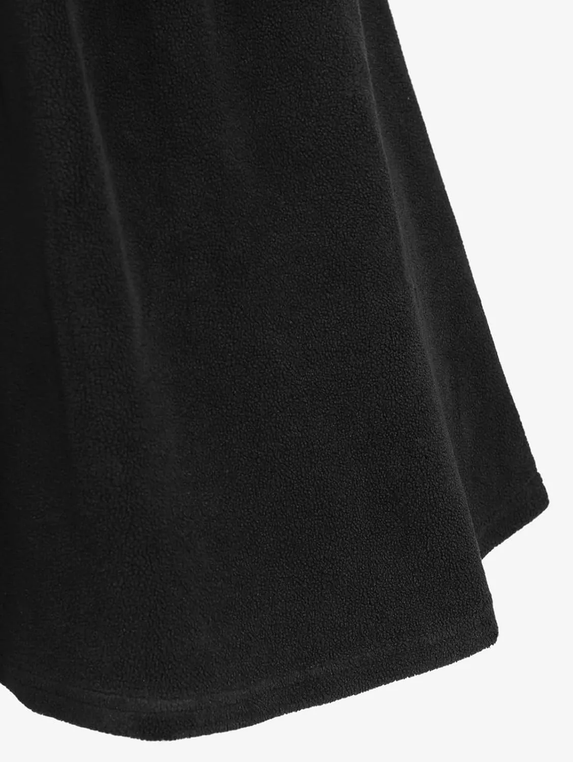 ROSE GAL Rosegal Womens Plus Size Gothic Full Zip Sherpa Fleece Fuzzy Cat Ear Hooded Long Coat with PU Leather Rivets Belt