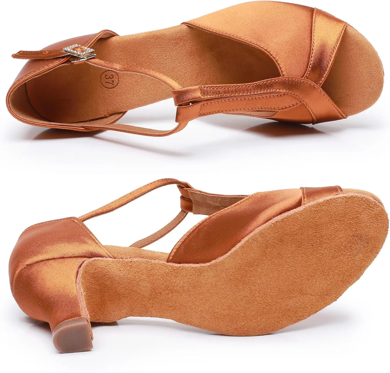 Rosefinch Women's Latin Dance Shoes Satin Professional Ballroom Salsa Wedding Dancing Shoes