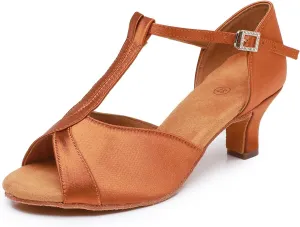 Rosefinch Women's Latin Dance Shoes Satin Professional Ballroom Salsa Wedding Dancing Shoes