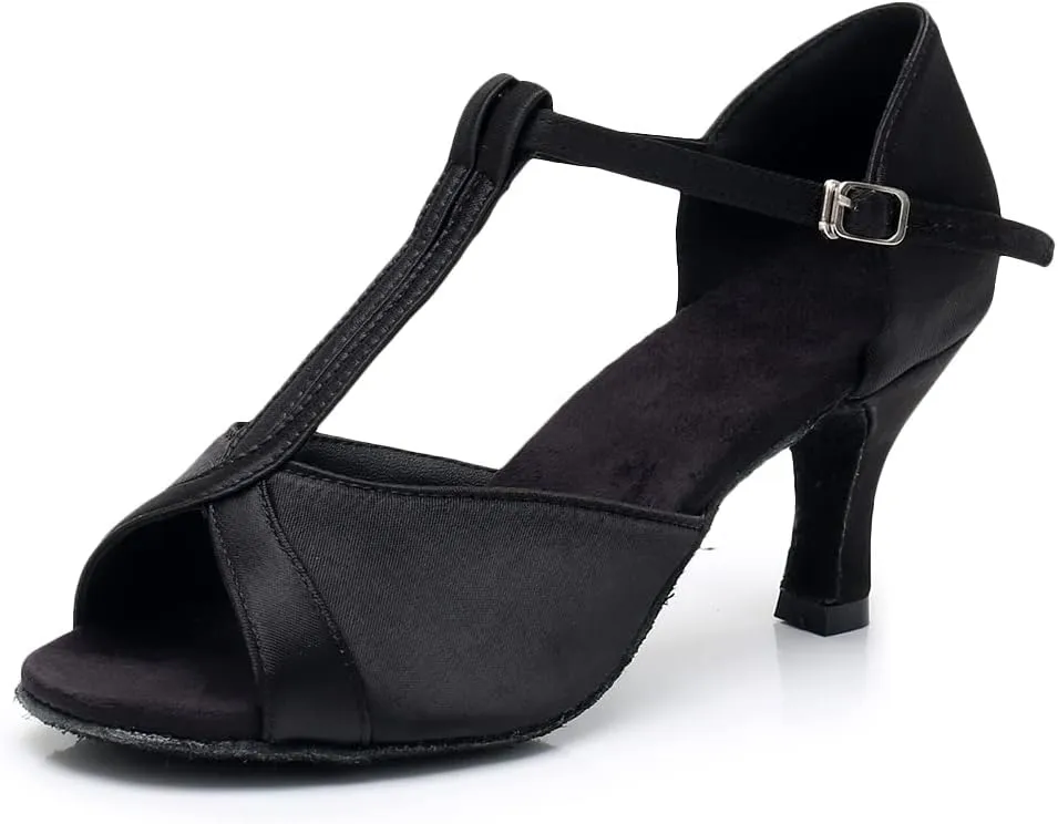 Rosefinch Women's Latin Dance Shoes Satin Professional Ballroom Salsa Wedding Dancing Shoes