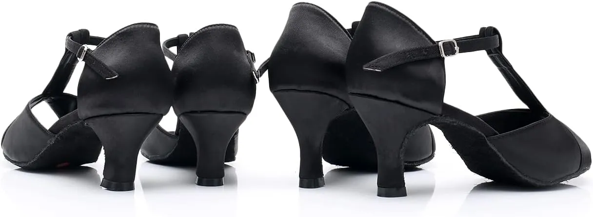 Rosefinch Women's Latin Dance Shoes Satin Professional Ballroom Salsa Wedding Dancing Shoes