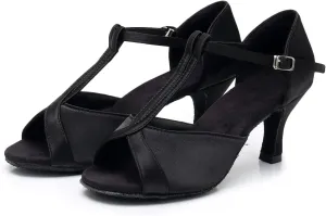 Rosefinch Women's Latin Dance Shoes Satin Professional Ballroom Salsa Wedding Dancing Shoes