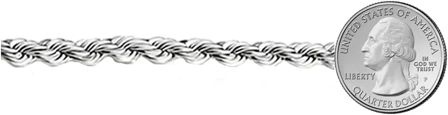 Savlano 925 Sterling Silver 8MM Hollow Italian Rope Diamond Cut Twist Link Chain Necklace for Men & Women Comes with Gift Box- Made in Italy