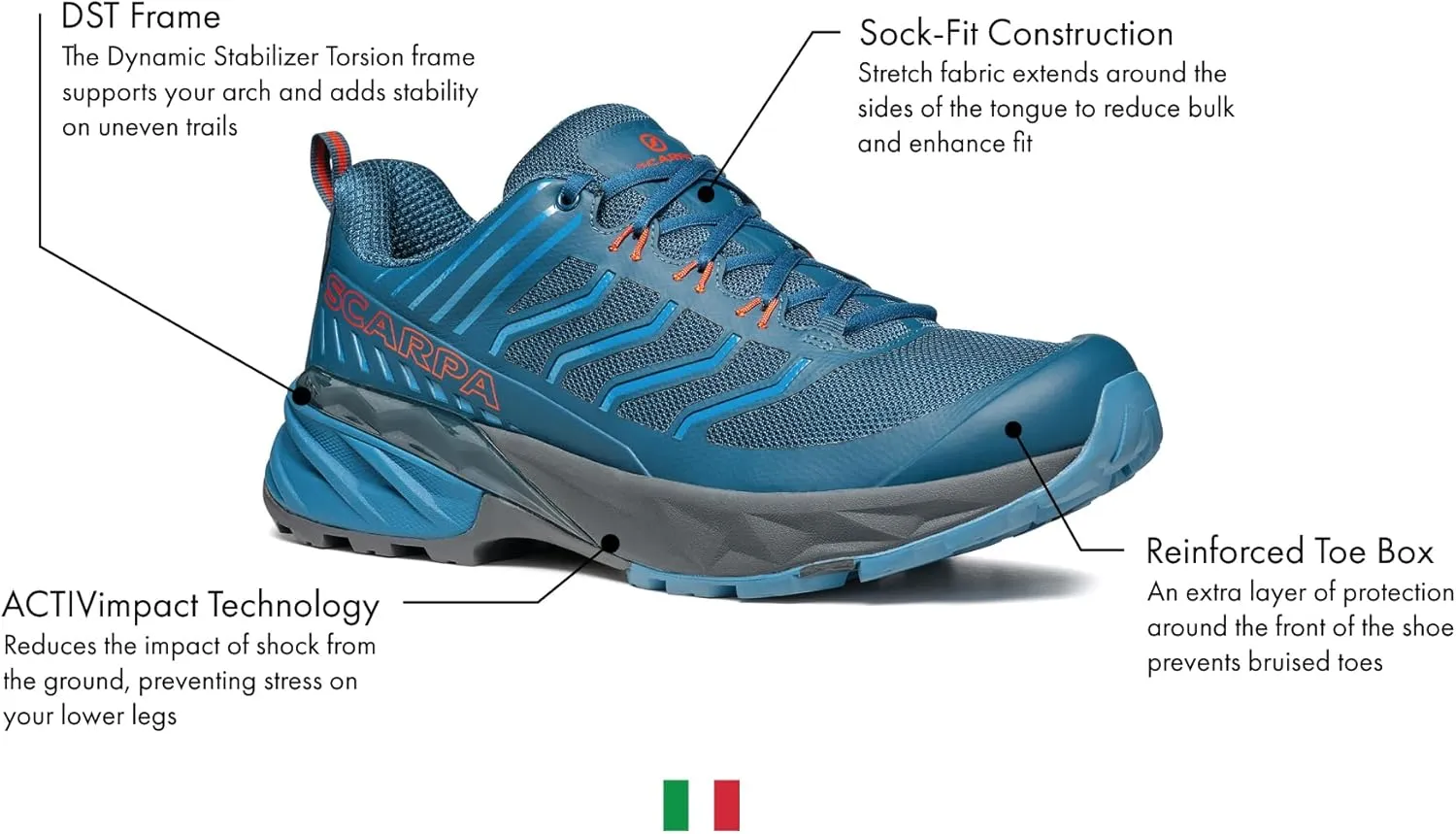 SCARPA Men's Rush Shoes for Hiking and Trail Running