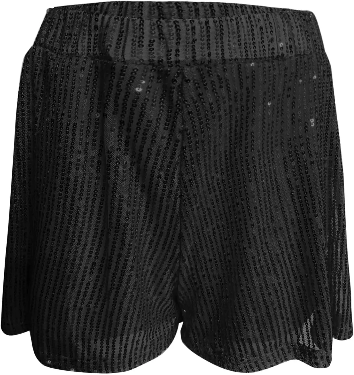 Sequin Sparkle Shorts for Women with Liner Pleated Y2K Flowy Shorts High Waisted Night Out Cute Party Mini Skort