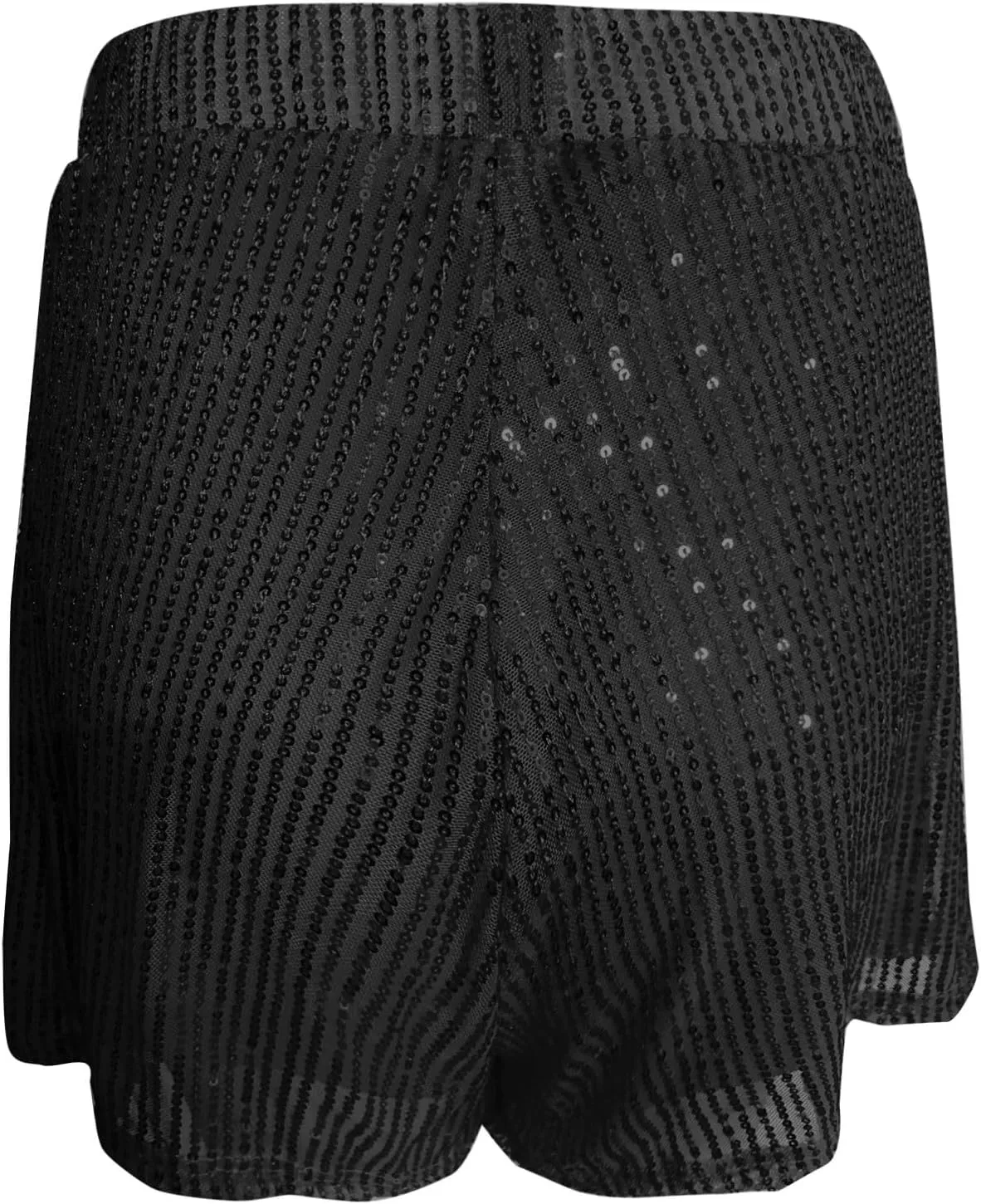 Sequin Sparkle Shorts for Women with Liner Pleated Y2K Flowy Shorts High Waisted Night Out Cute Party Mini Skort