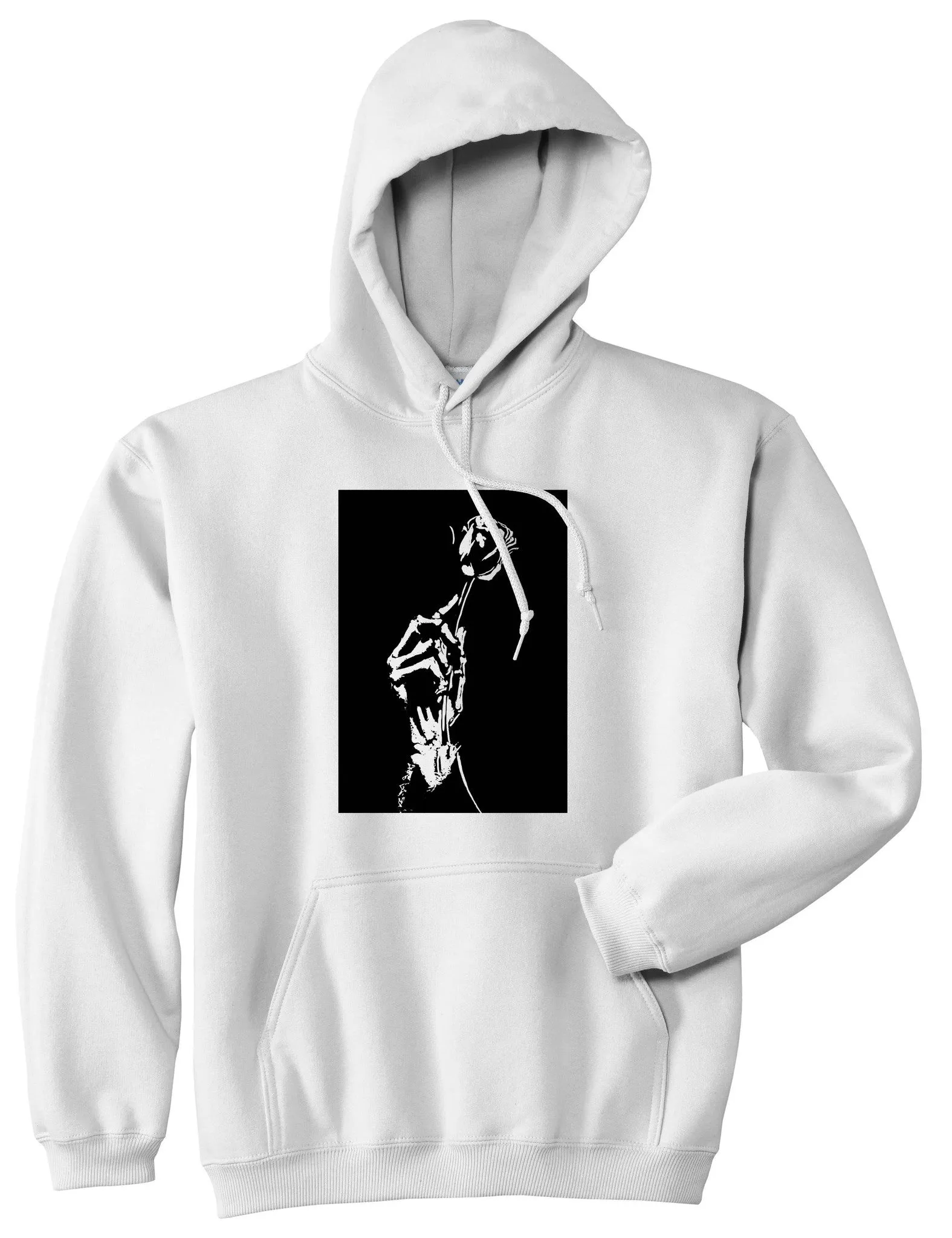 Skeleton Hand Rose Pullover Hoodie