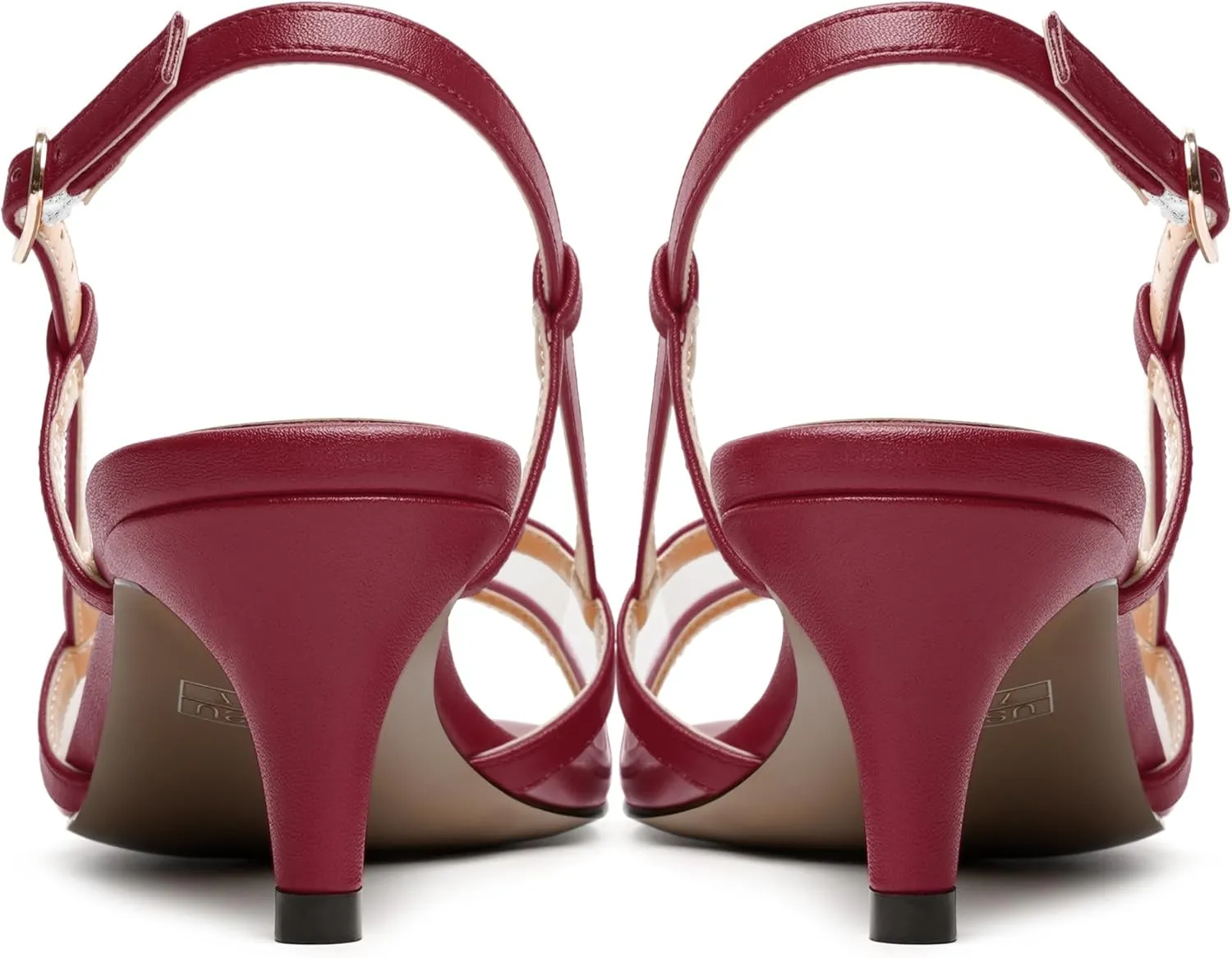 SKYSTERRY Womens Casual Dating Buckle Open Toe Slingback Matte Kitten Low Heel Heeled Sandals 2 Inch