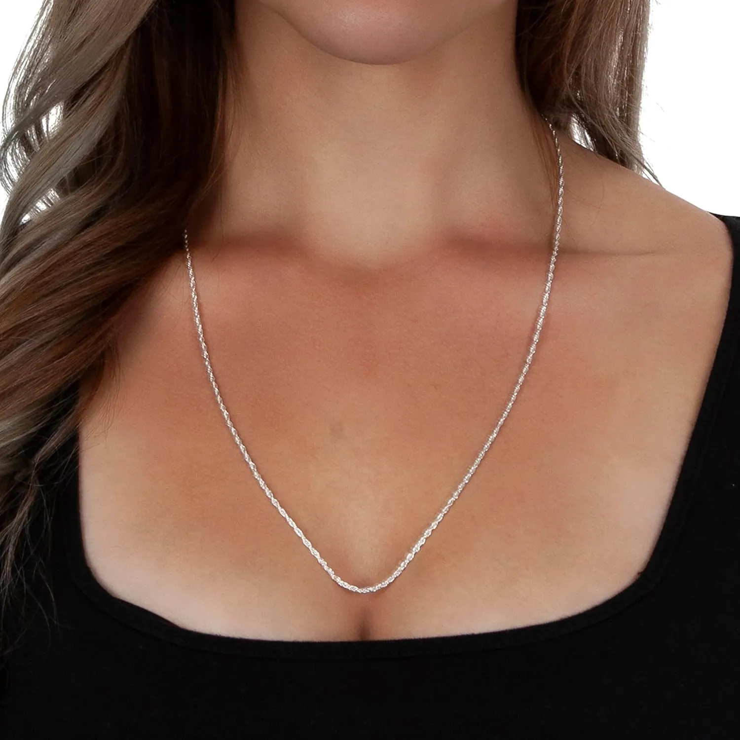 SNZM 925 Sterling Silver rope chain18k Real Gold Plated Rope Chain 1.25MM1.5MM Twist Chain Necklace for Men Women