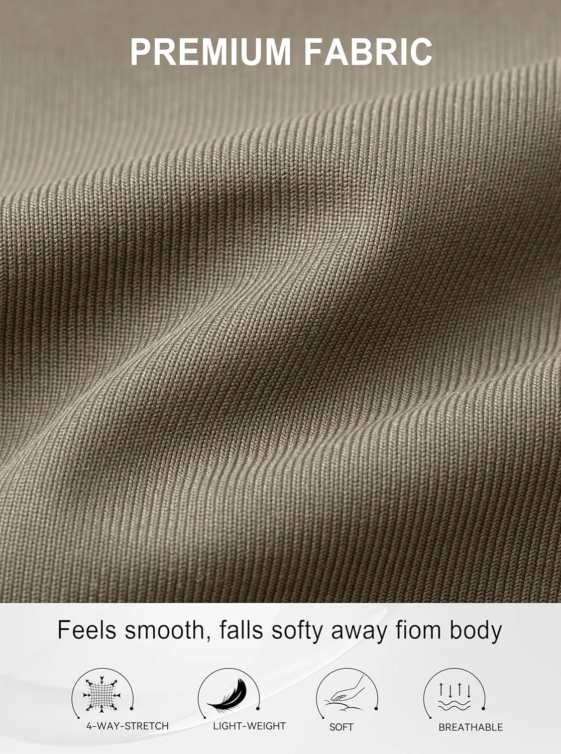 Soothfeel Men's Golf Pants with 5 Pockets - 30"/32"/34" Slim Fit Stretch Tech Pants Casual Trousers Dress Work Pants for Men