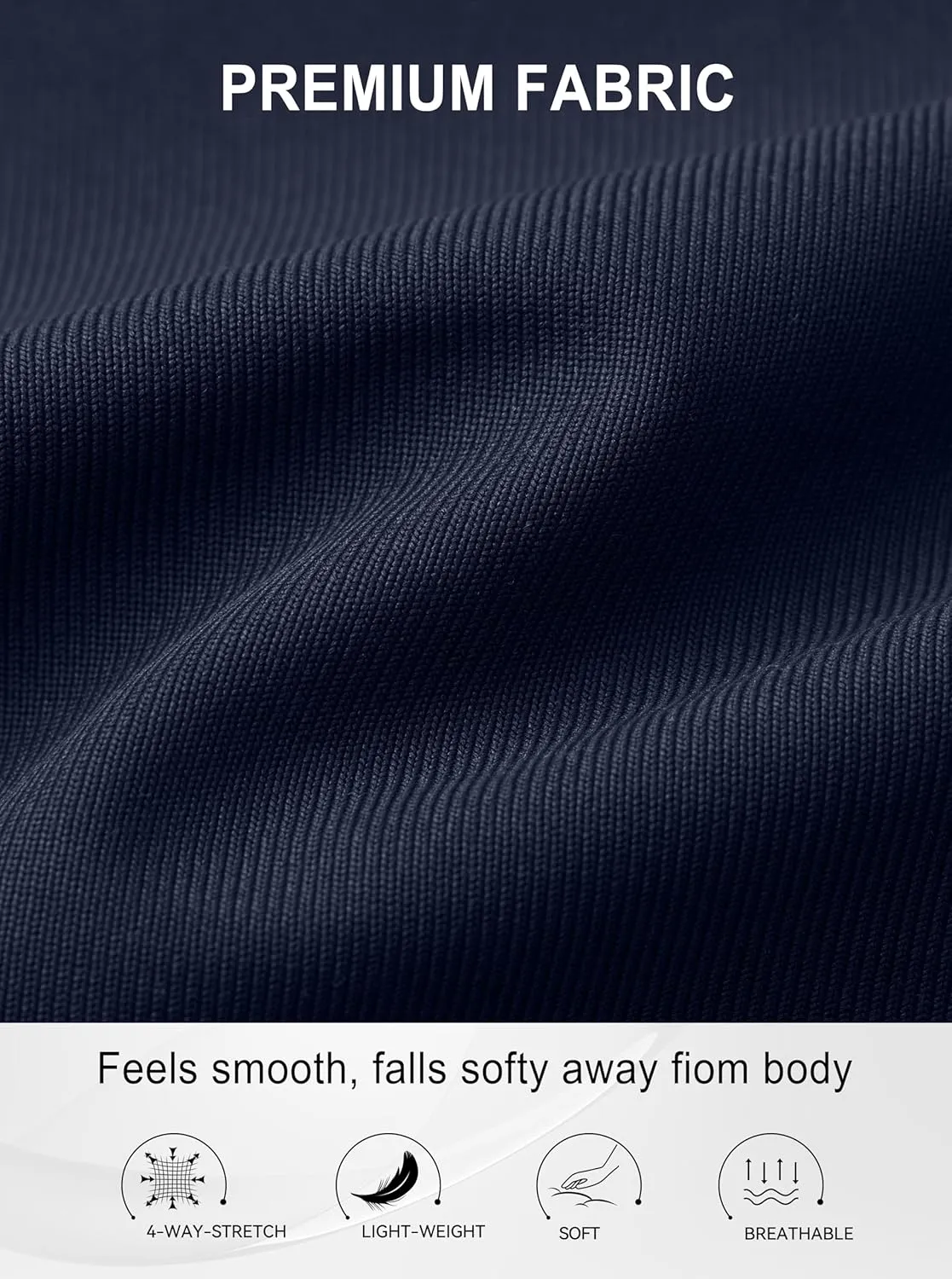 Soothfeel Men's Golf Pants with 5 Pockets - 30"/32"/34" Slim Fit Stretch Tech Pants Casual Trousers Dress Work Pants for Men