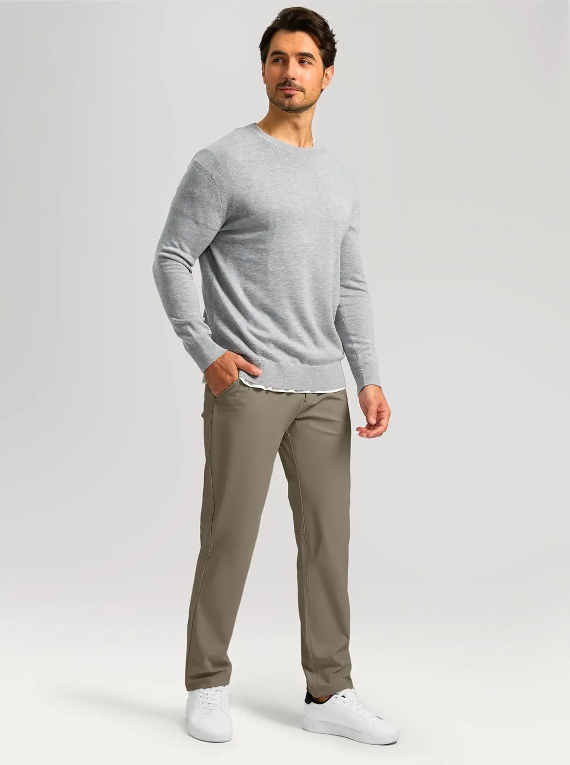 Soothfeel Men's Golf Pants with 5 Pockets - 30"/32"/34" Slim Fit Stretch Tech Pants Casual Trousers Dress Work Pants for Men