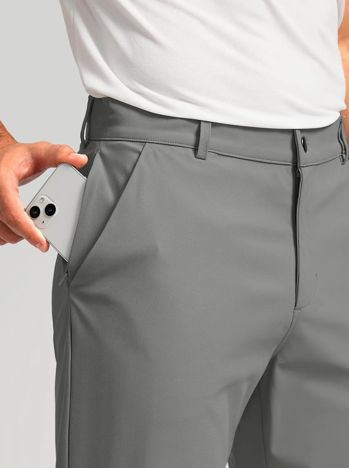 Soothfeel Men's Golf Pants with 5 Pockets - 30"/32"/34" Slim Fit Stretch Tech Pants Casual Trousers Dress Work Pants for Men