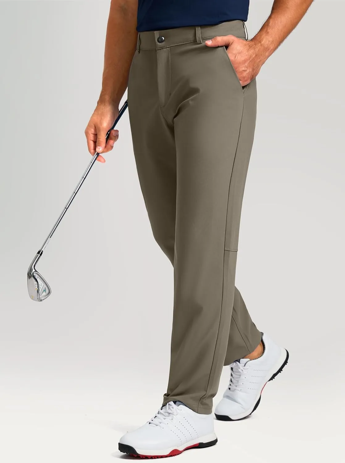 Soothfeel Men's Golf Pants with 5 Pockets - 30"/32"/34" Slim Fit Stretch Tech Pants Casual Trousers Dress Work Pants for Men