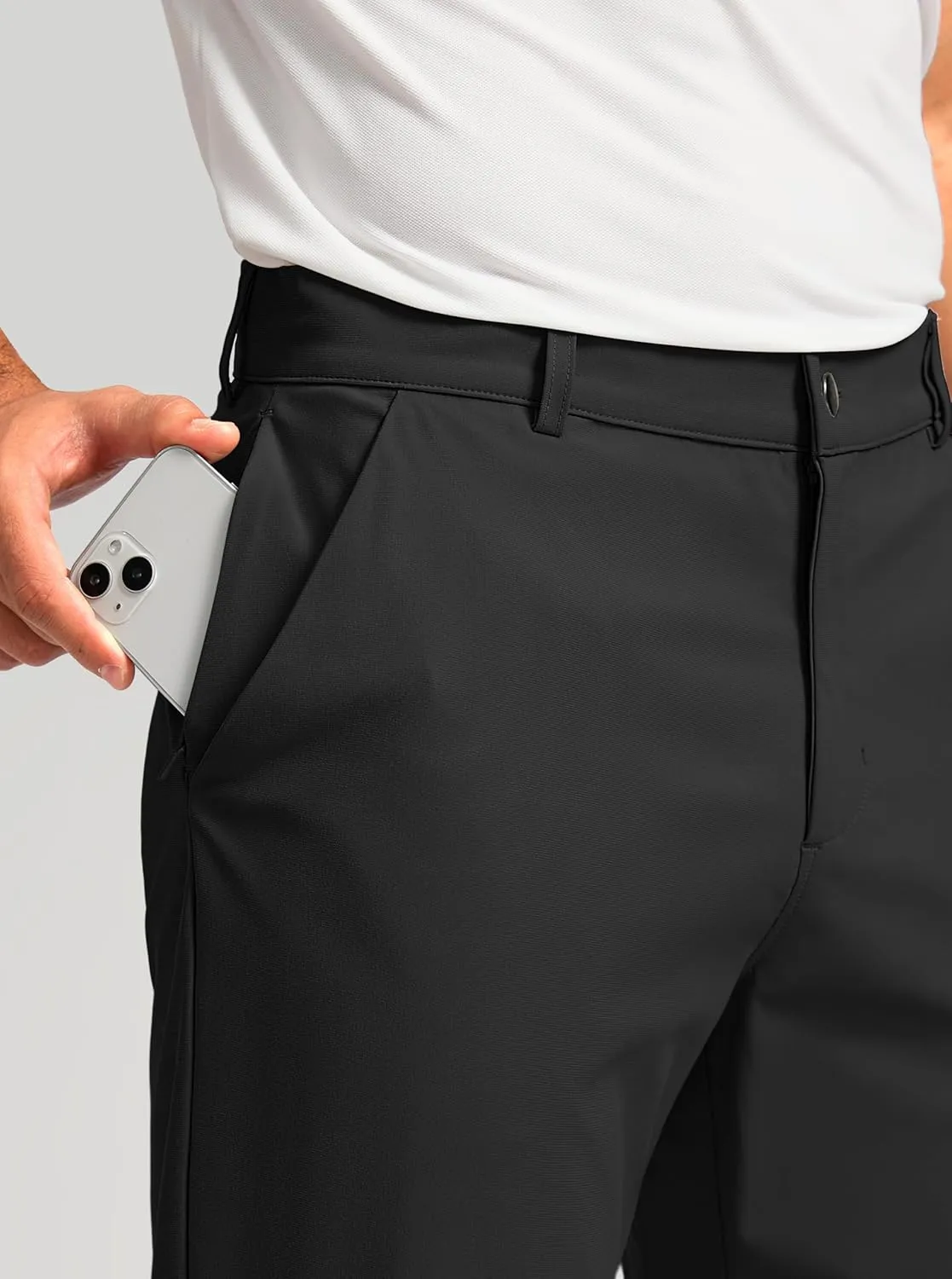 Soothfeel Men's Golf Pants with 5 Pockets - 30"/32"/34" Slim Fit Stretch Tech Pants Casual Trousers Dress Work Pants for Men
