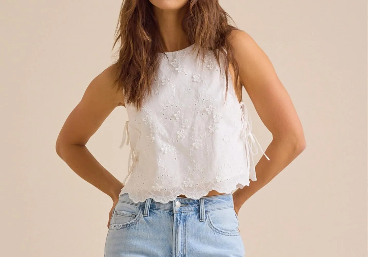Split Side Crop Top Women Tie Side Tank Top Sleeveless Plaid Floral Print Crewneck Going Out Summer Peplum Shirt