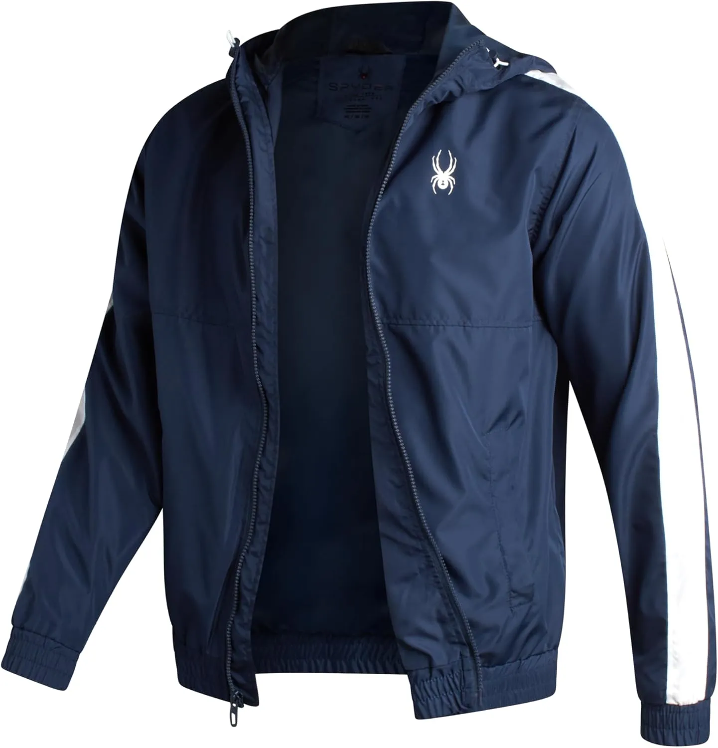 Spyder Mens Windbreaker Jacket - Lightweight Wind & Water-Resistant Hooded Zip Up Jacket for Travel Running Golf & Daily Wear