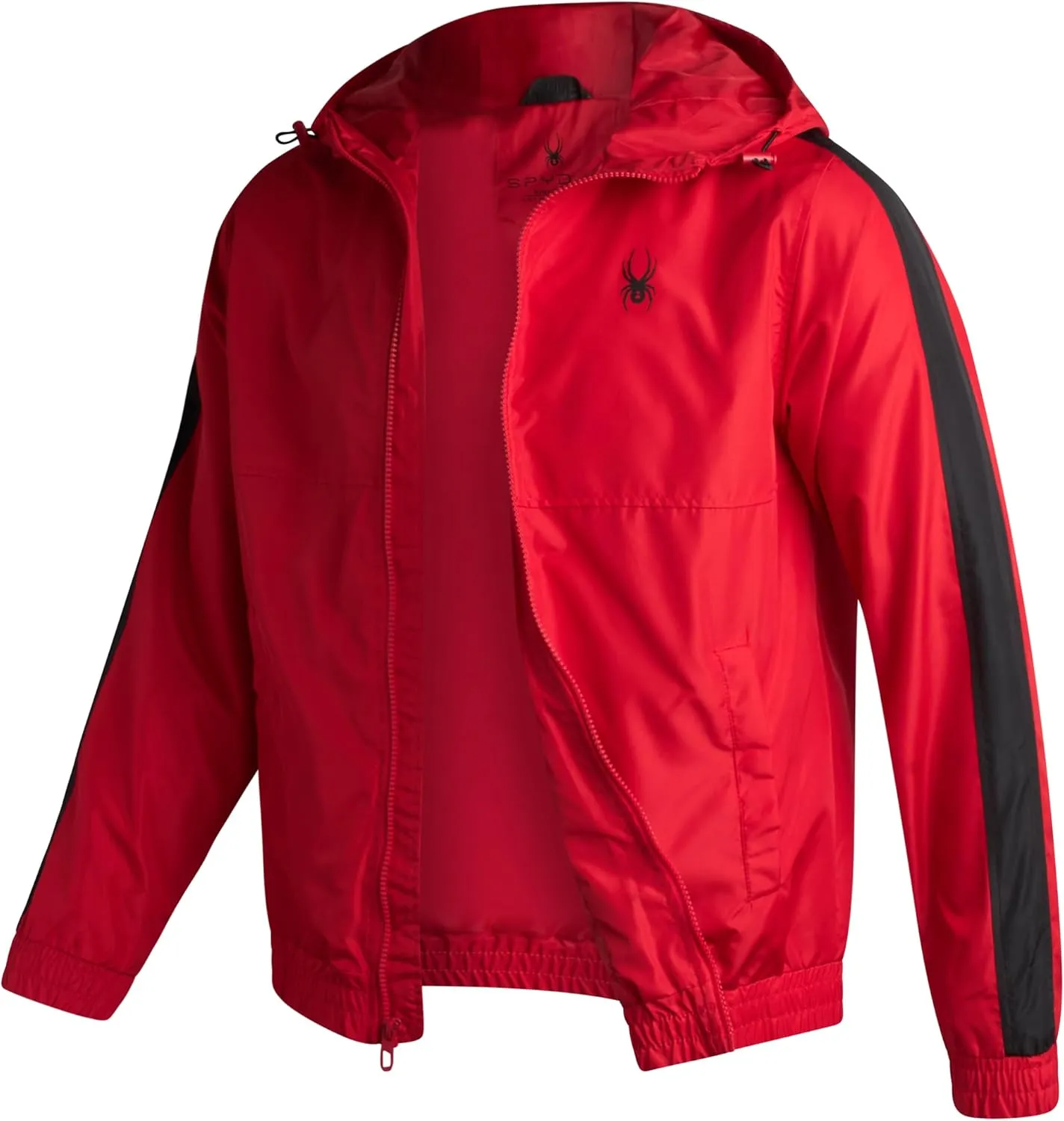 Spyder Mens Windbreaker Jacket - Lightweight Wind & Water-Resistant Hooded Zip Up Jacket for Travel Running Golf & Daily Wear