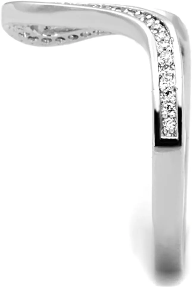 Stainless Steel Minimal Wave Midi Ring