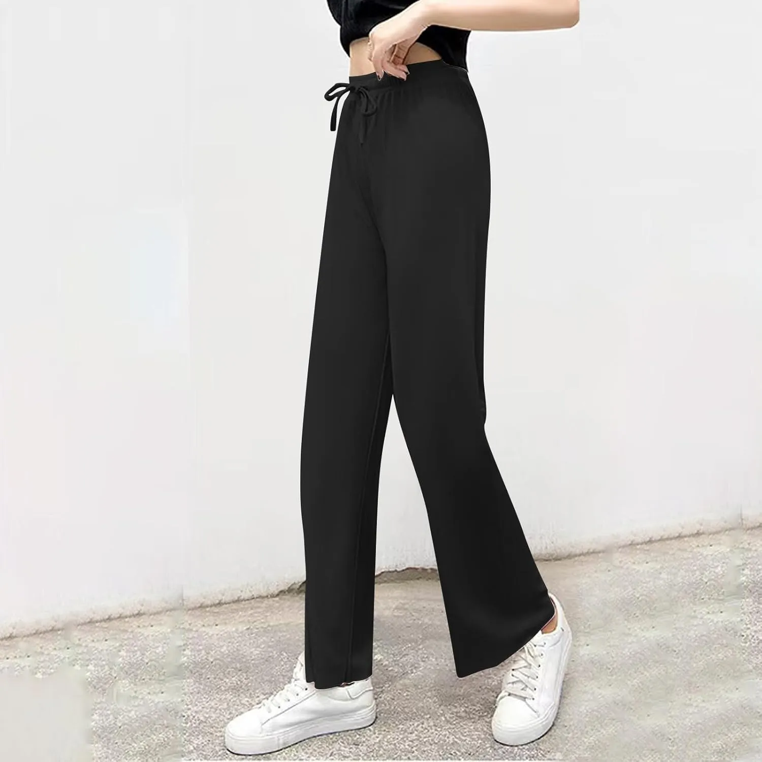 Summer Pants for Women Lightweight Straight Leg Workout Pants Casual Loose Work Gym Athletic Joggers with Pockets