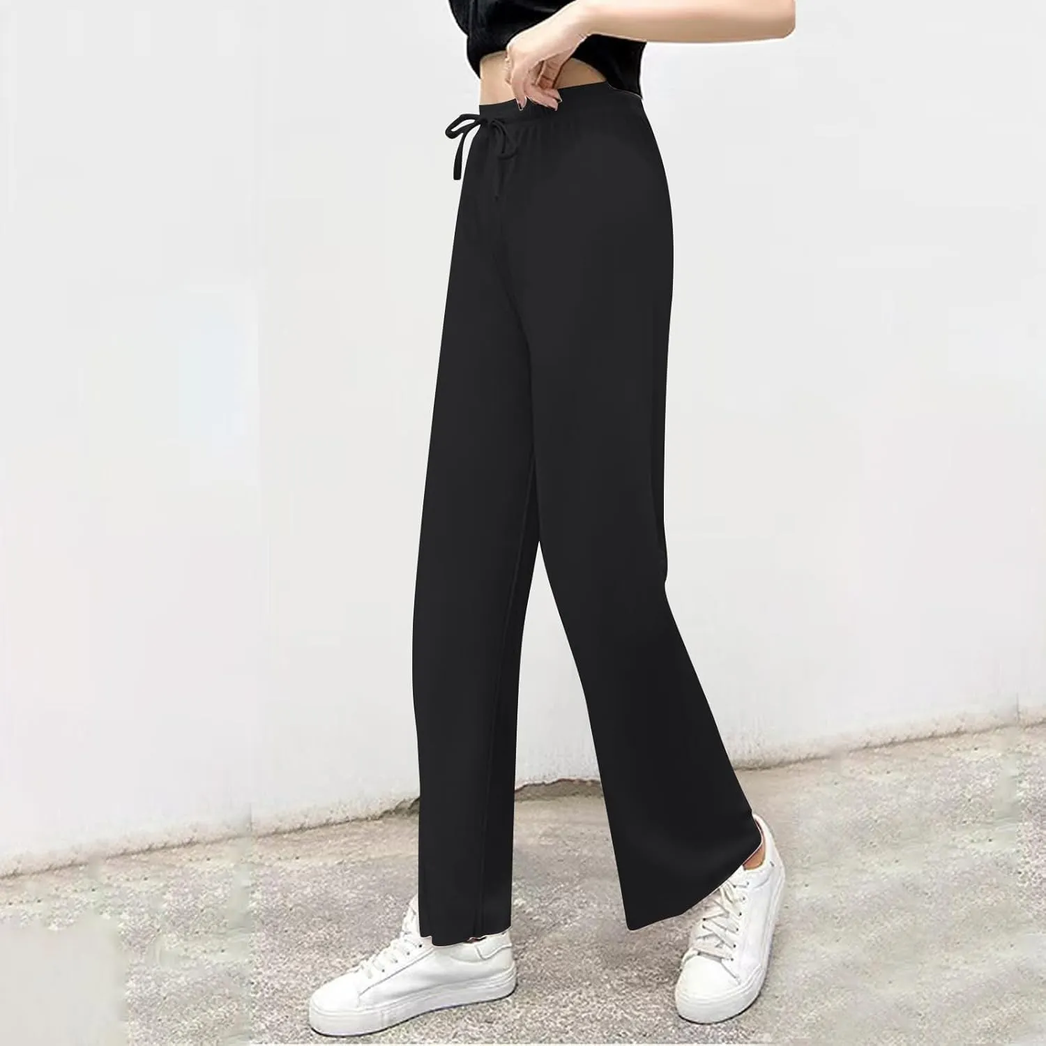 Summer Pants for Women Lightweight Straight Leg Workout Pants Casual Loose Work Gym Athletic Joggers with Pockets