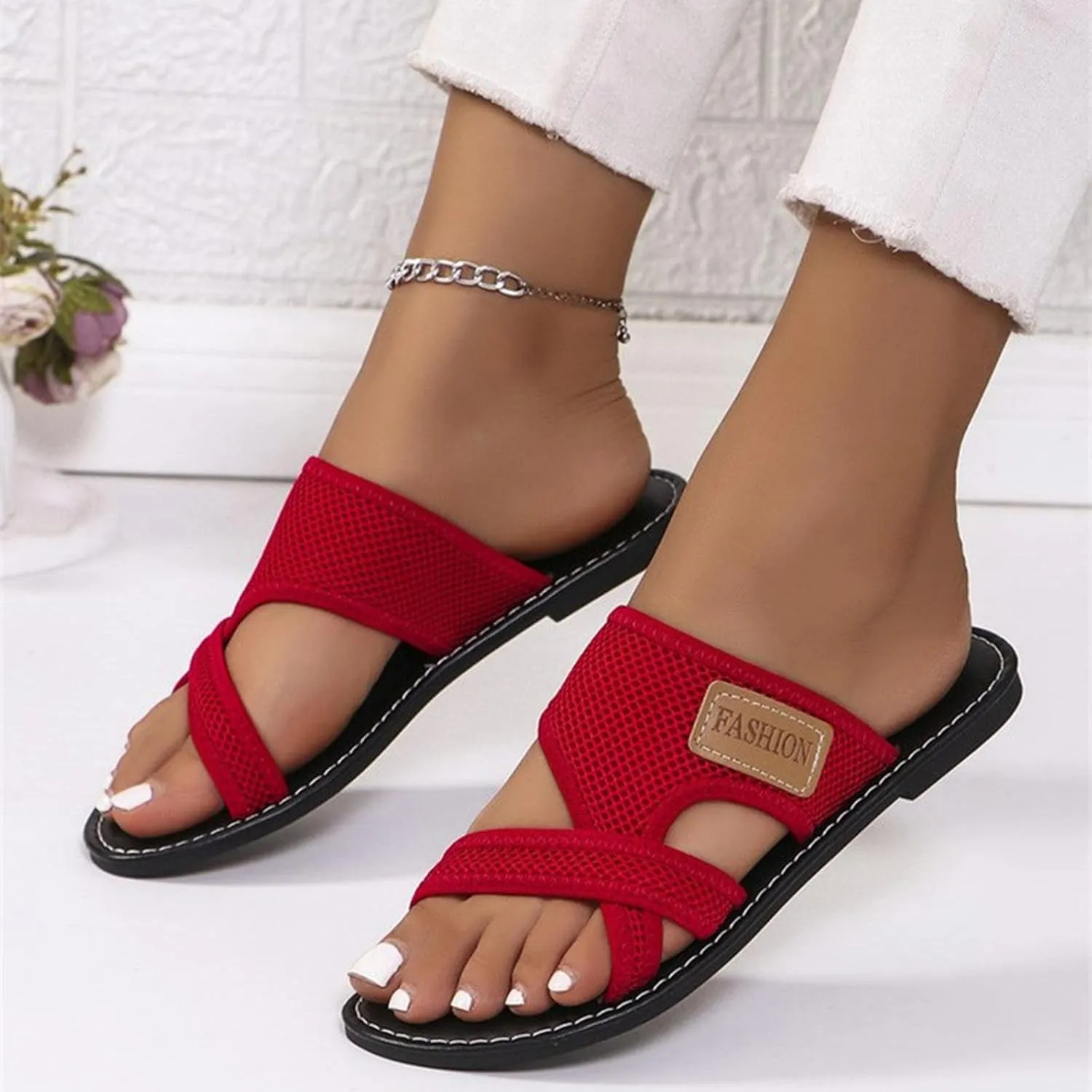 Summer Sandals for Women 2025 Extra Wide Beach Breathable Comfortable Mesh Hollow Mesh Slide Sandls Orthopedic Platform Shoes