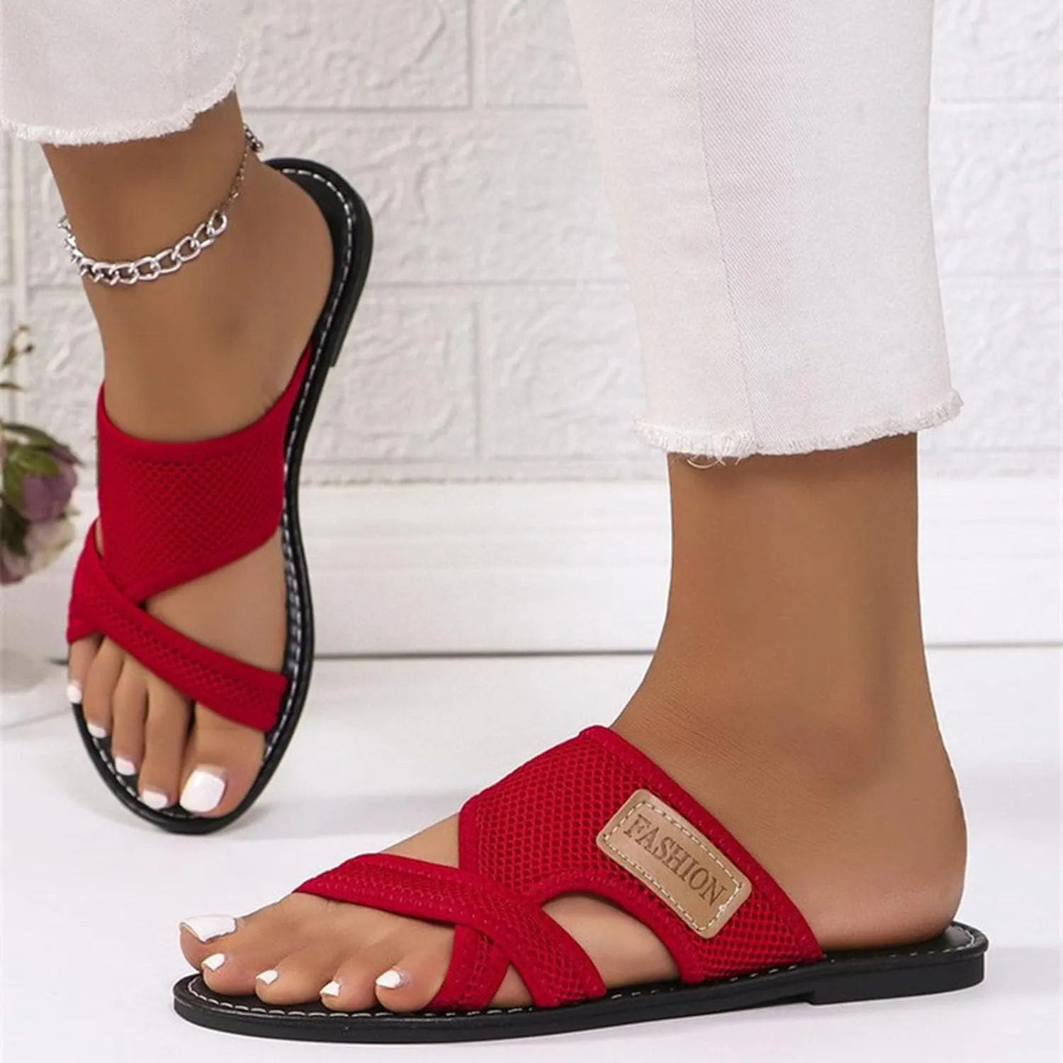 Summer Sandals for Women 2025 Extra Wide Beach Breathable Comfortable Mesh Hollow Mesh Slide Sandls Orthopedic Platform Shoes