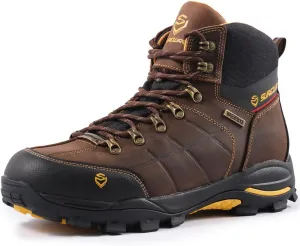 SUREWAY Men's 6" Soft/Steel Toe Heavy Duty Waterproof Work Boot,Roofing,Hunting,Leather,Lace Up,EH Construction Industrial Ankle Safety Men Work Boots,Slip Resistant Comfortable Outsole