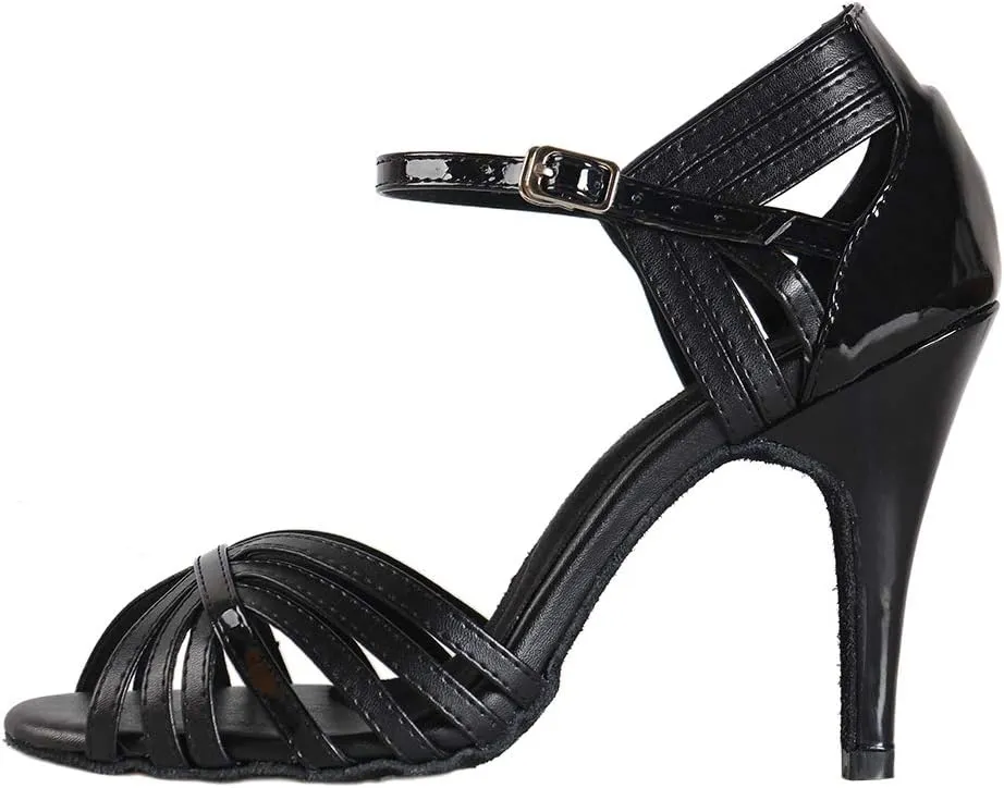 SWDZM Women's Standard Latin Dance Shoes Salsa Ballroom Wedding Performance Dancing Shoes Peep toe Model-L008