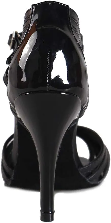 SWDZM Women's Standard Latin Dance Shoes Salsa Ballroom Wedding Performance Dancing Shoes Peep toe Model-L008