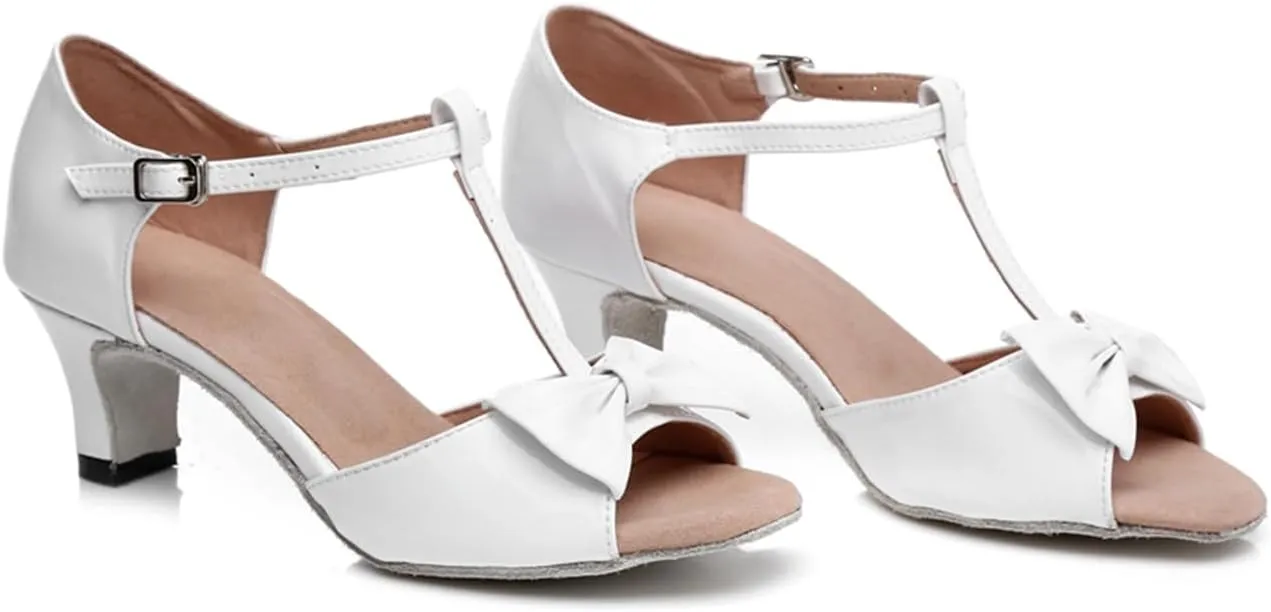 T-Strap Ballroom Dance Shoes for Women's Salsa Latin Tango Wedding Party