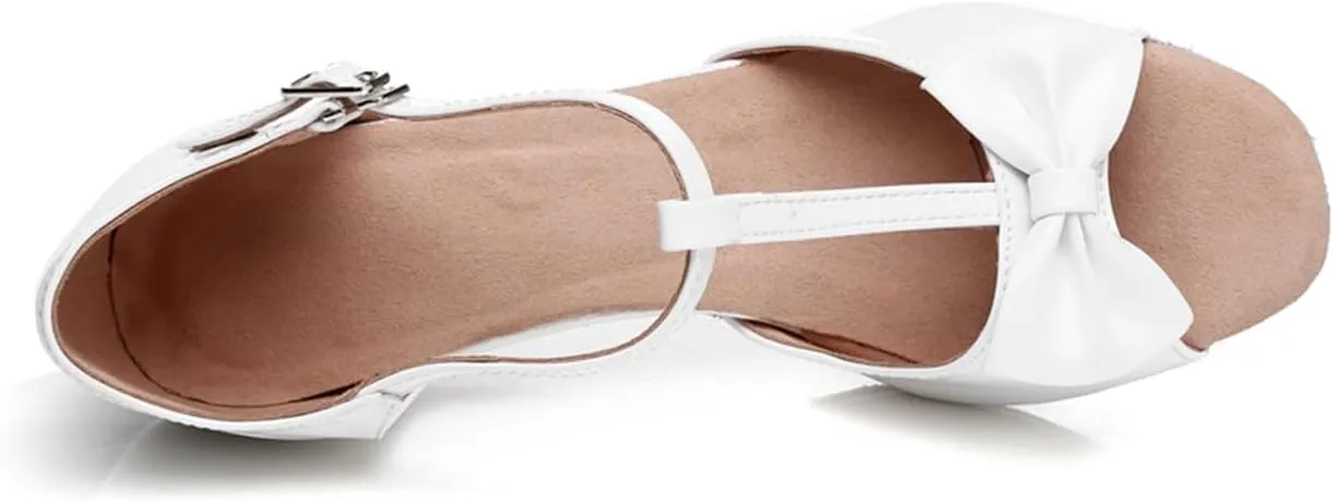 T-Strap Ballroom Dance Shoes for Women's Salsa Latin Tango Wedding Party