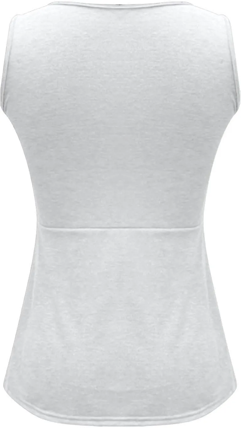 Tank Tops for Women Twist Front Deep V Neck Sleeveless Peplum Solid Color Slim Fit Casual Elegant Summer Vacation