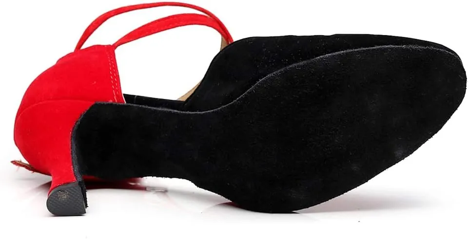 TDA Women's Closed Toe Cross Strap Tagno Salsa Evening Wedding Party Ballroom Modern Latin Dance Shoes