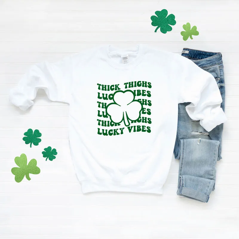 Thick Thighs Lucky Vibes | Sweatshirt