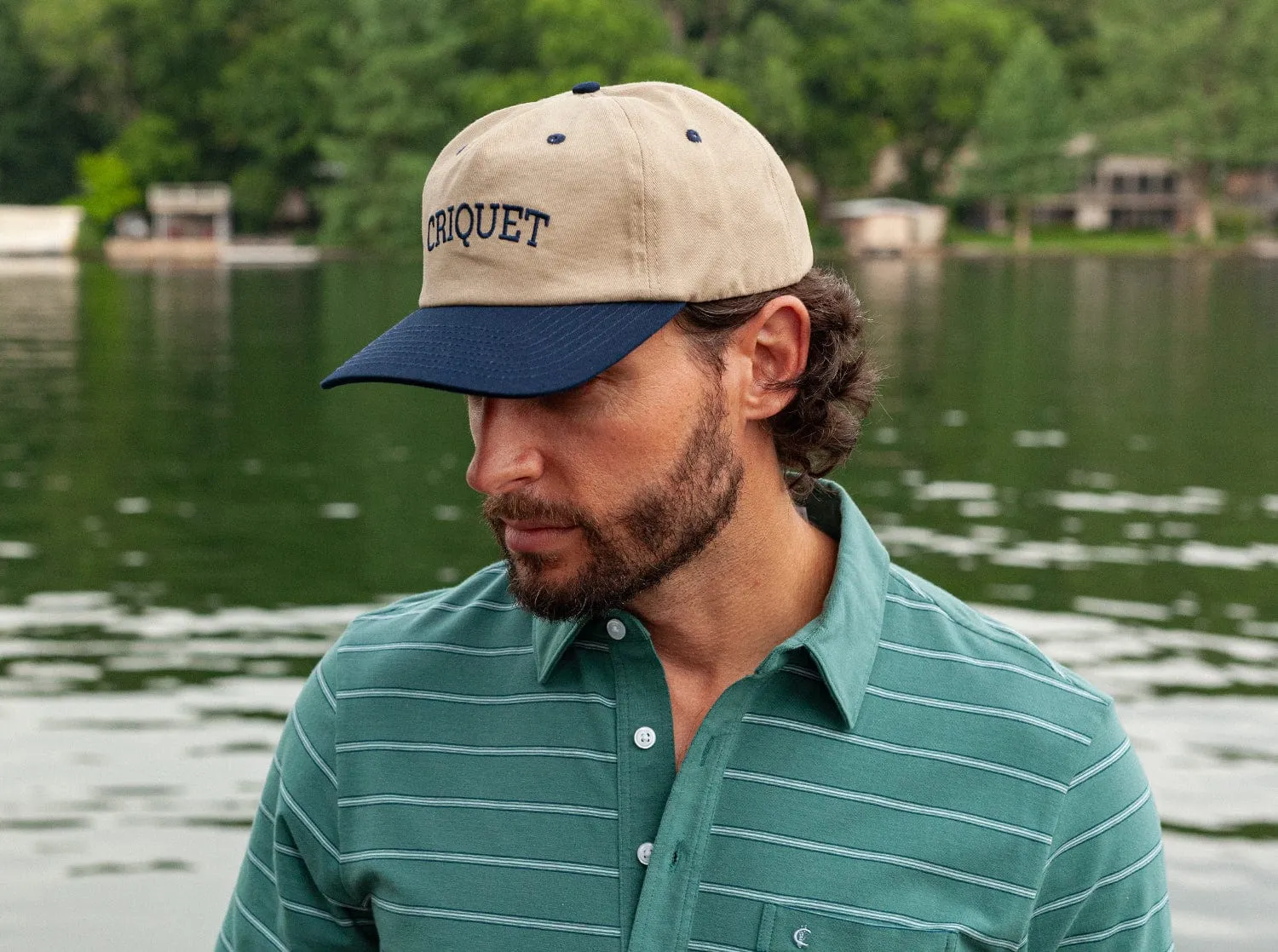 Throwback Hat - Arched Criquet - Khaki