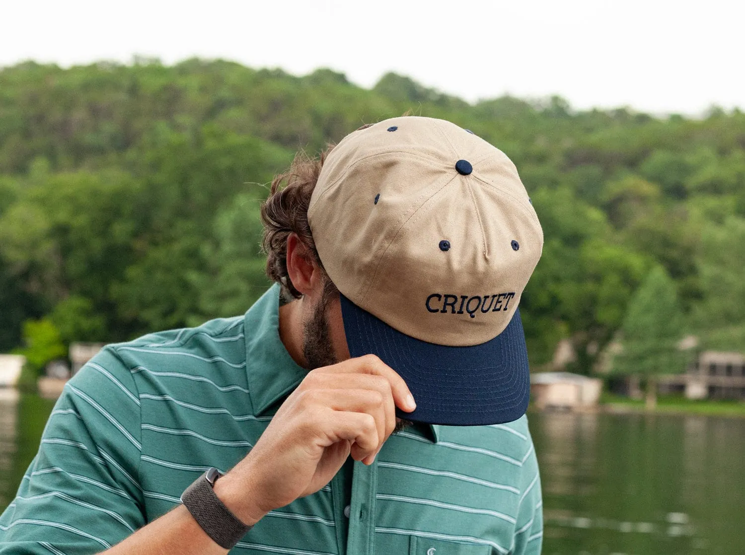 Throwback Hat - Arched Criquet - Khaki