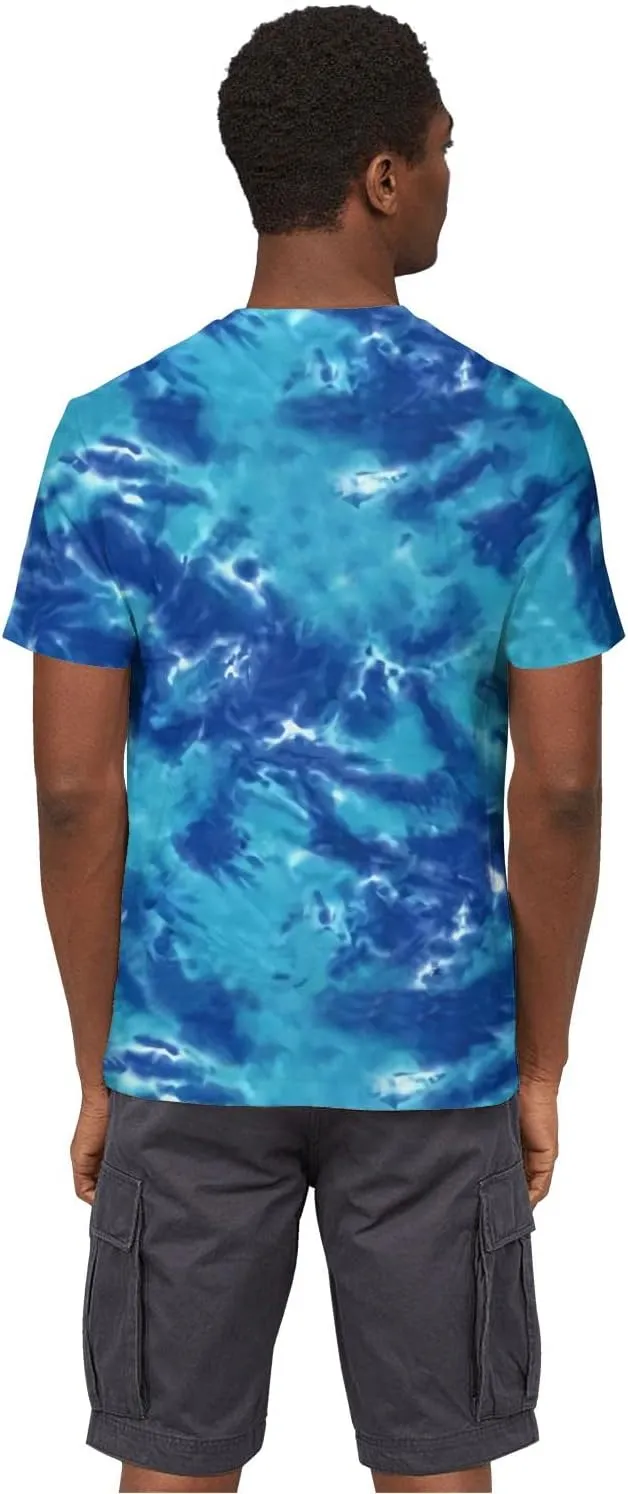 Tie Dye Shirts for Men Women, Short Sleeve Mens Tie Dye Shirts, Mens Women Rainbow Tie Dye T Shirts,Size:S-5XL