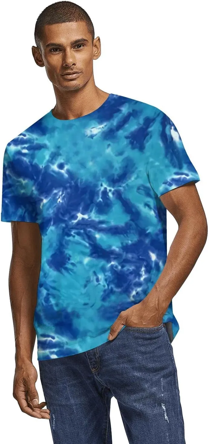 Tie Dye Shirts for Men Women, Short Sleeve Mens Tie Dye Shirts, Mens Women Rainbow Tie Dye T Shirts,Size:S-5XL