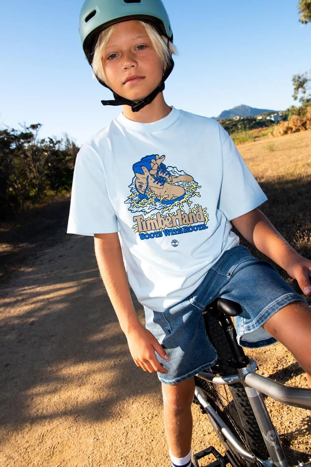 Timberland Kids Graphic Logo Short Sleeve T-Shirt