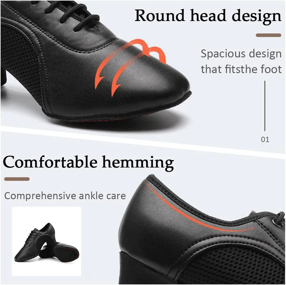 TINRYMX Women Ballroom Practice Shoes Standard Modern Teaching Professional Performance Latin Salsa Dance Shoes,Model-LHD2801