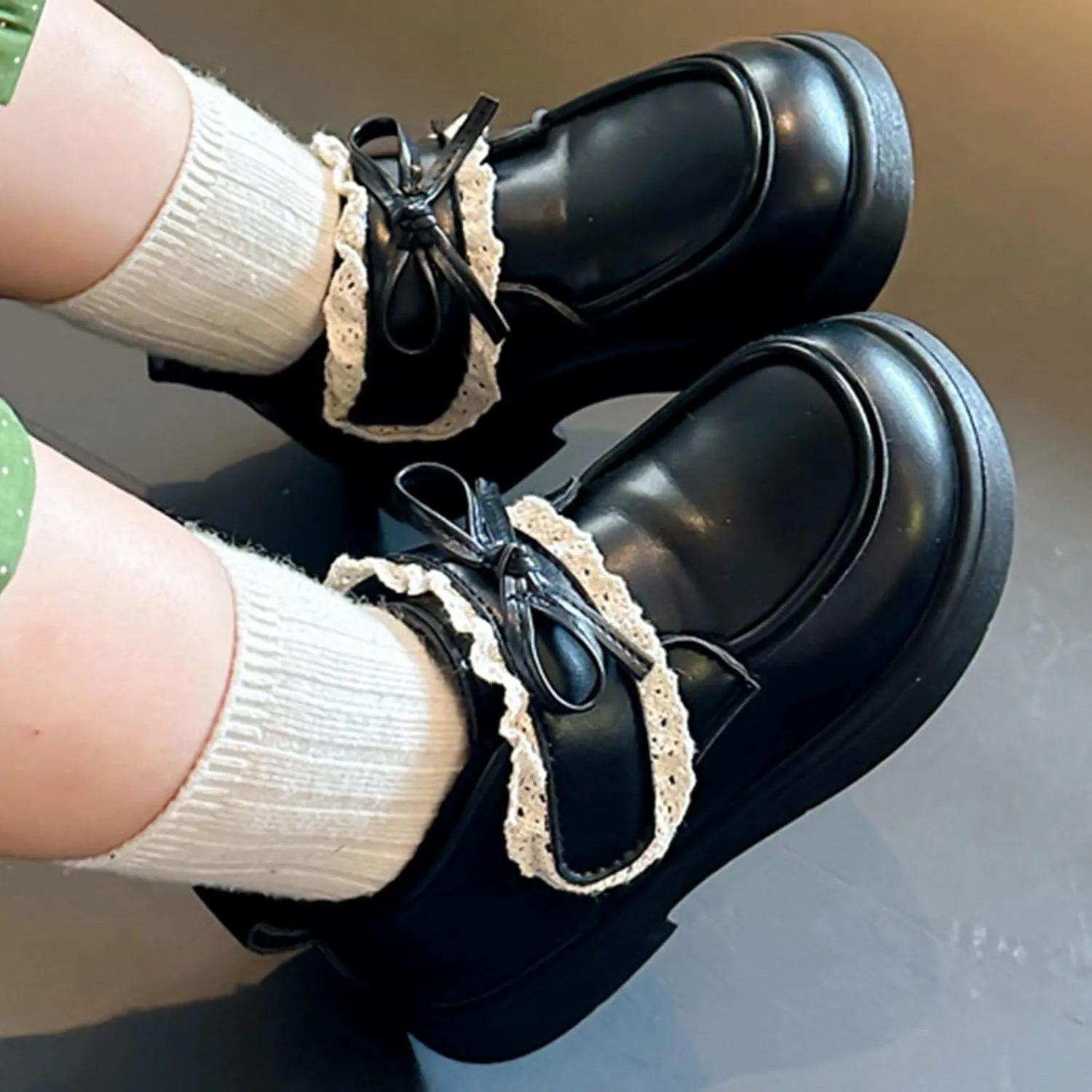 Toddler Boys Girls Dress Round Toe Shoes Kid PU Leather Fleece Lined Comfort Rubber Sole Oxford School Uniform Flat