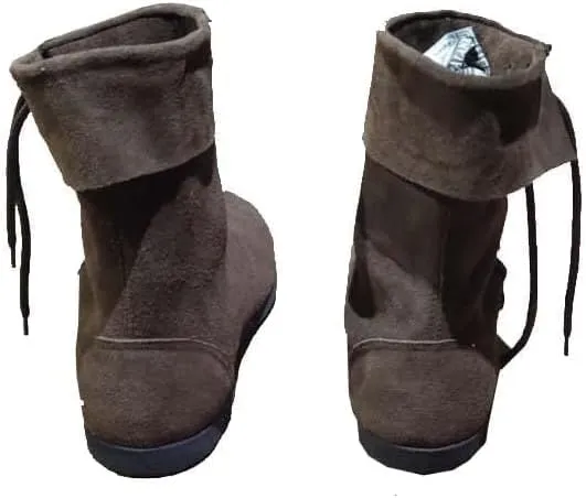 UK Armor Medieval Suede Leather Ankle Shoes for Unisex ?C Adjustable, Comfortable, and Stylish for Historical Events and Everyday Use