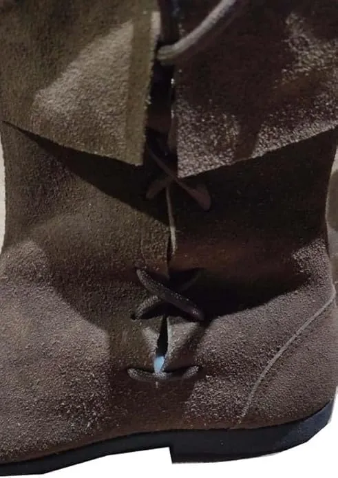 UK Armor Medieval Suede Leather Ankle Shoes for Unisex ?C Adjustable, Comfortable, and Stylish for Historical Events and Everyday Use