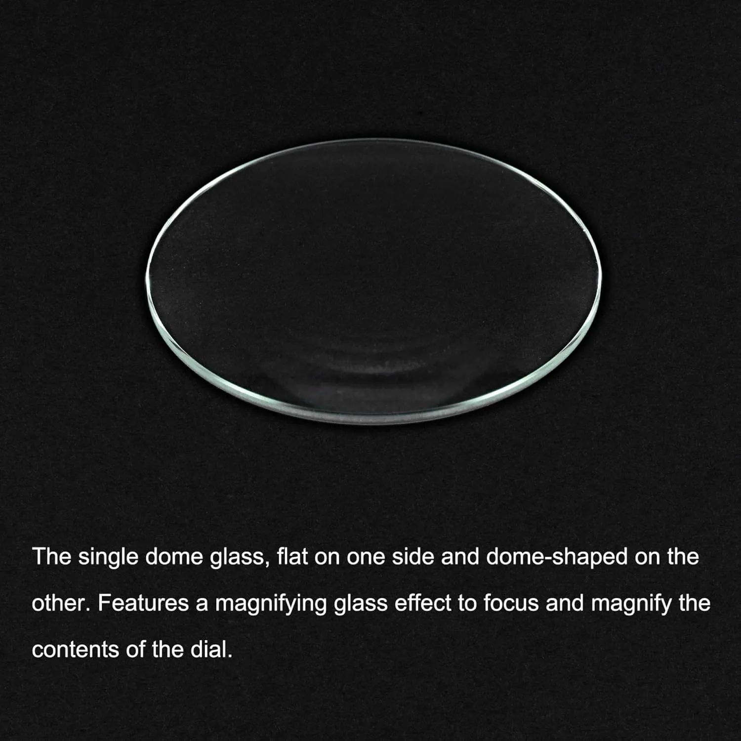 uxcell 8 Pack 38mm Dia. Watch Glass Crystal Lens, Single Dome Round 1.5mm Edge Thickness for Watchmaker Repair Clear