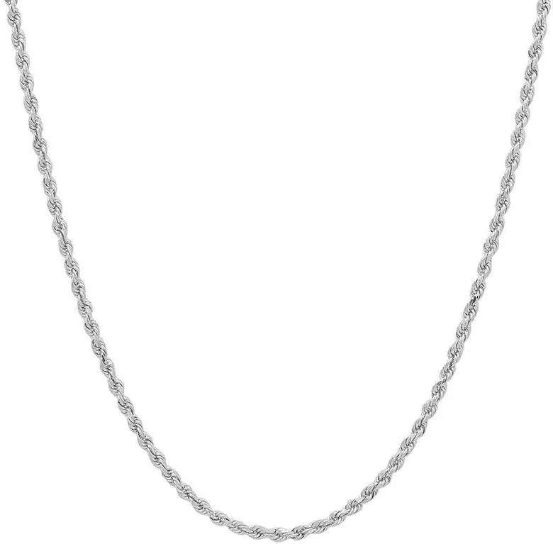 Verona Jewelers 2MM-5MM Stainless Steel Twist Rope Chain for Men and Women, Stainless Steel Necklace, Twist Rope Necklace,