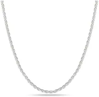 Verona Jewelers 2MM-5MM Stainless Steel Twist Rope Chain for Men and Women, Stainless Steel Necklace, Twist Rope Necklace,