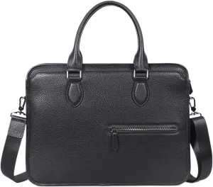 Vintage Leather Vacation Business Travel Bag Waterproof Men's Messenger Briefcase Work Anti Theft Commuter Shoulder